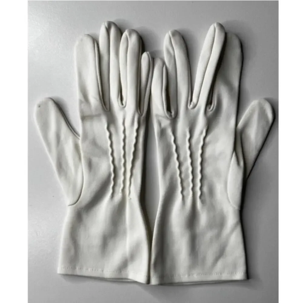 Vintage 1950s 60s Ladies Dress Gloves 3 Pair Lot Blue, Ivory White Small